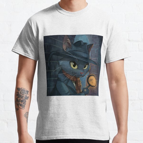 Cartoon Cat Detective Classic T-Shirt