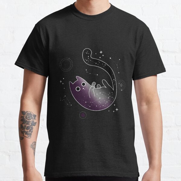 Funny Cute Cat Paint Colorful Cat, asexual cat Classic T-Shirt