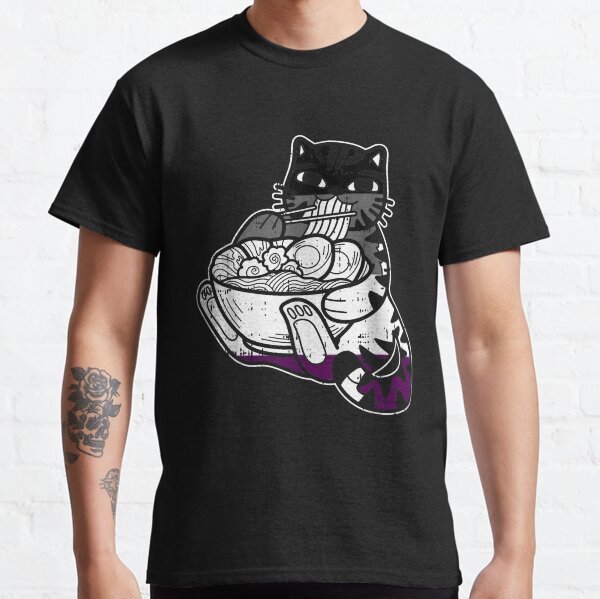 Funny Cute Cat Paint Colorful Cat, asexual cat Classic T-Shirt