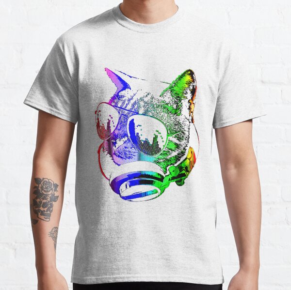 Funny asexual cat Cute Cat Paint Colorful Cat, asexual cat Classic T-Shirt