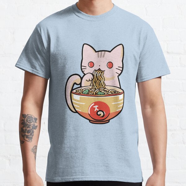 Cat eating spaghetti Classic T-Shirt