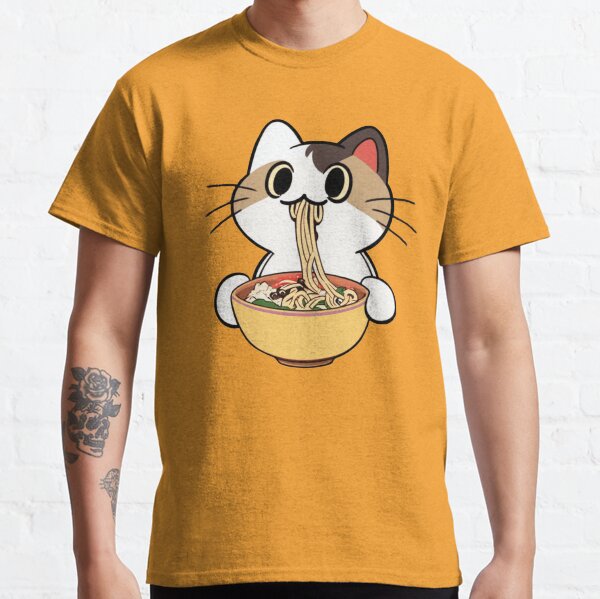 Cat eating spaghetti Classic T-Shirt