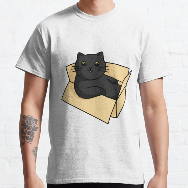 Black cat in the box Classic T-Shirt