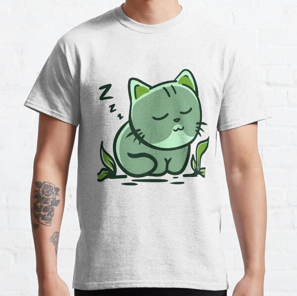 Green cute cat  Classic T-Shirt