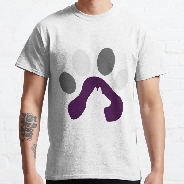Funny asexual cat Cute Cat Paint Colorful Cat, asexual cat Classic T-Shirt
