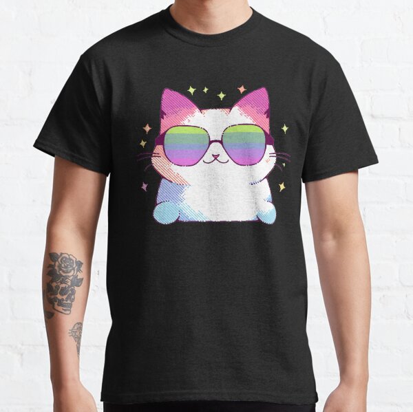Cat in sunglasses, old style Classic T-Shirt