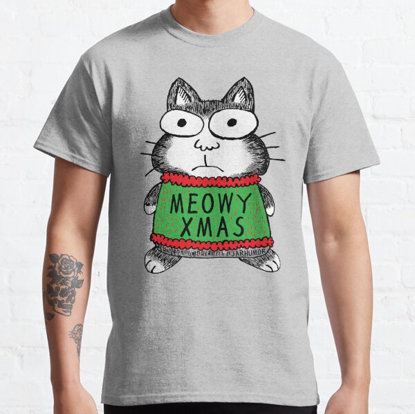 Meowy Xmas Christmas Cat Classic T-Shirt