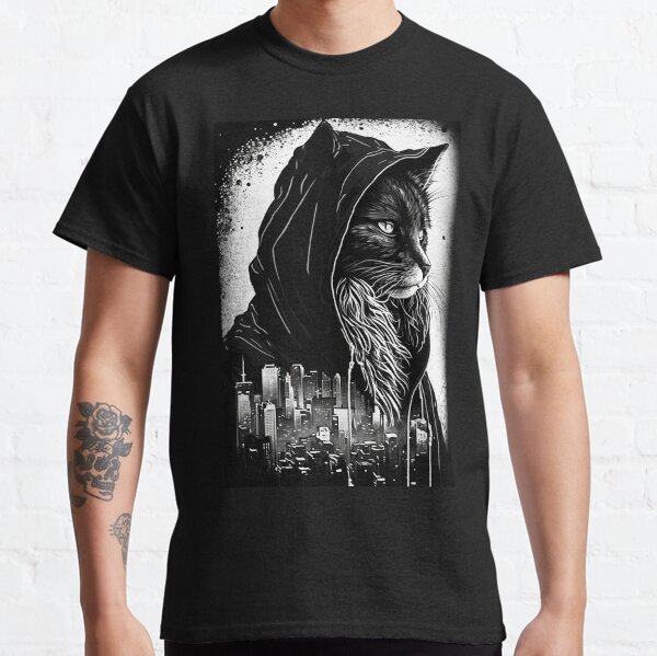 Maine Coon cat - a monk in the city v30 Classic T-Shirt