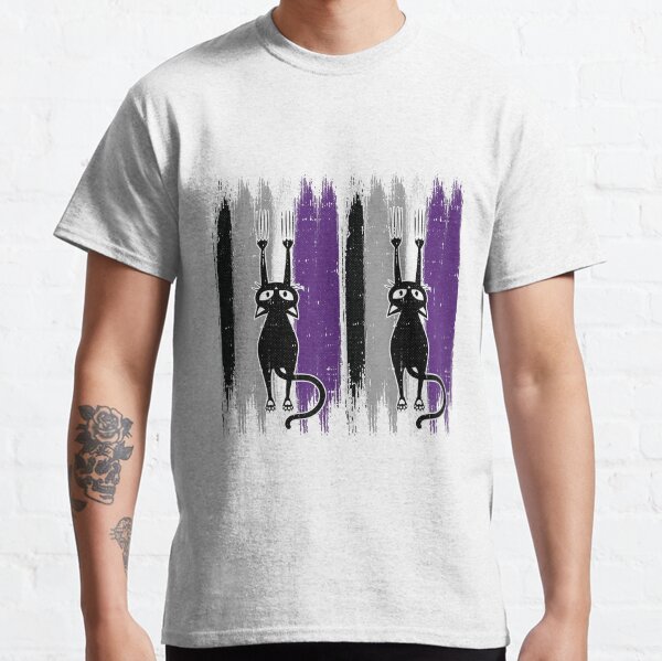 Cat Paint Colorful Cat, asexual cat Classic T-Shirt
