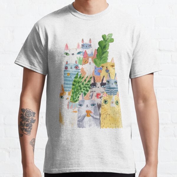 Lots of cats and plants Classic T-Shirt