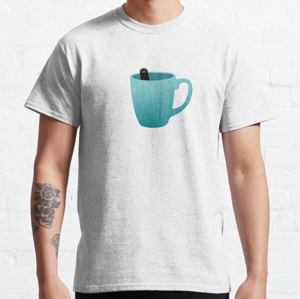 Cat Hiding in Mug Classic T-Shirt