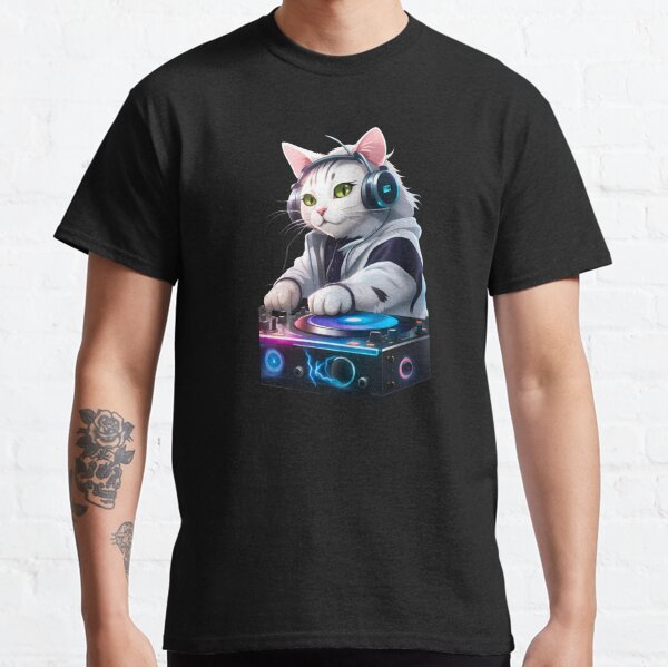 White dj cat Classic T-Shirt