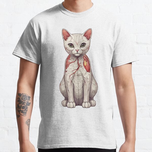 Cute Cat Anatomy A Must-Have for Cat Lovers Classic T-Shirt
