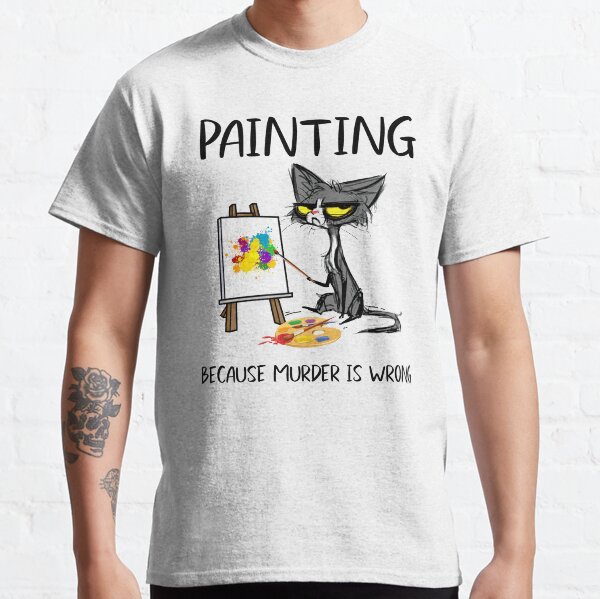 Cat Painting Classic T-Shirt