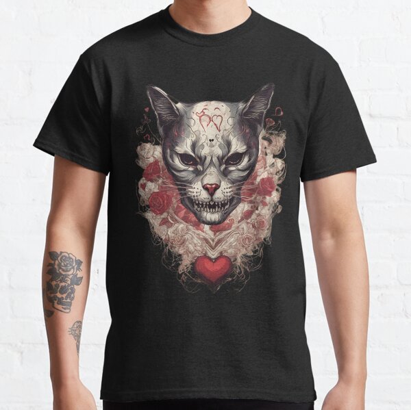 Cat Skull Rose Classic T-Shirt