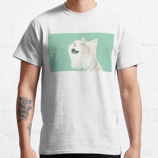 Laughing Cat Sticker Classic T-Shirt
