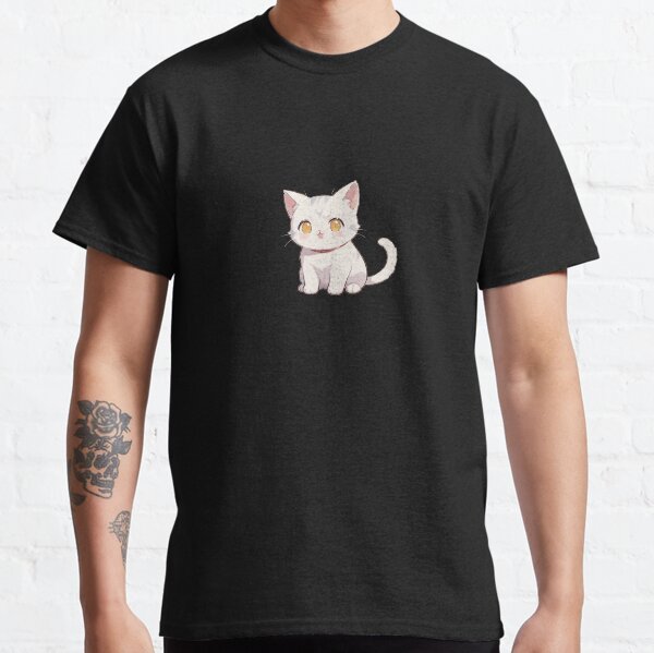 Anime White Cat Classic T-Shirt