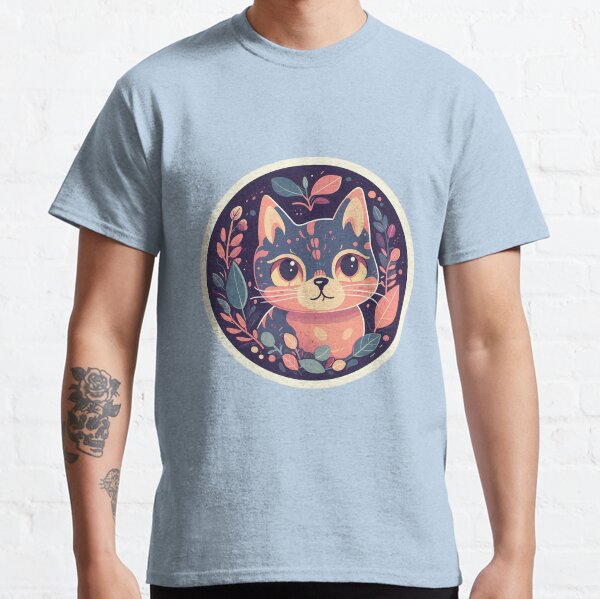 Cute Leafy Kitty Sticker Classic T-Shirt