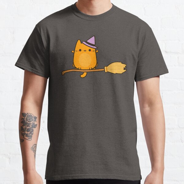 Cat bat on broomstick Classic T-Shirt