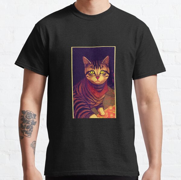 Cute tabby cat drawing Classic T-Shirt