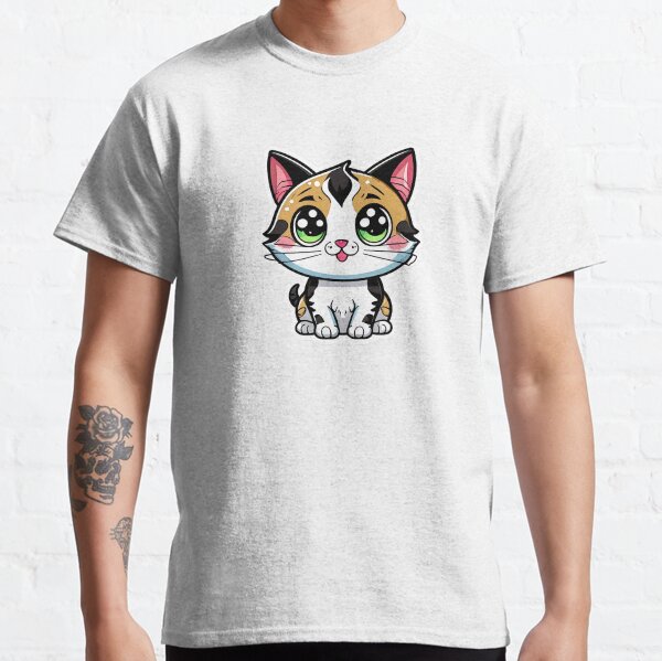 Cute Anime Cat - Ash Classic T-Shirt