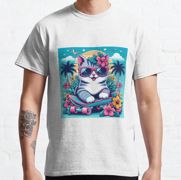 Cool Summer Cat Classic T-Shirt