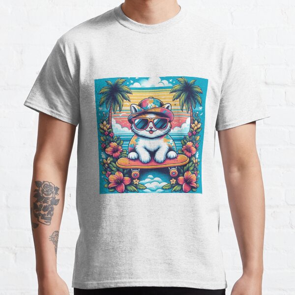 Cool Summer Cat Classic T-Shirt