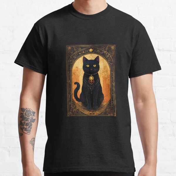 Dark cat halloween macabre cute halloween Classic T-Shirt