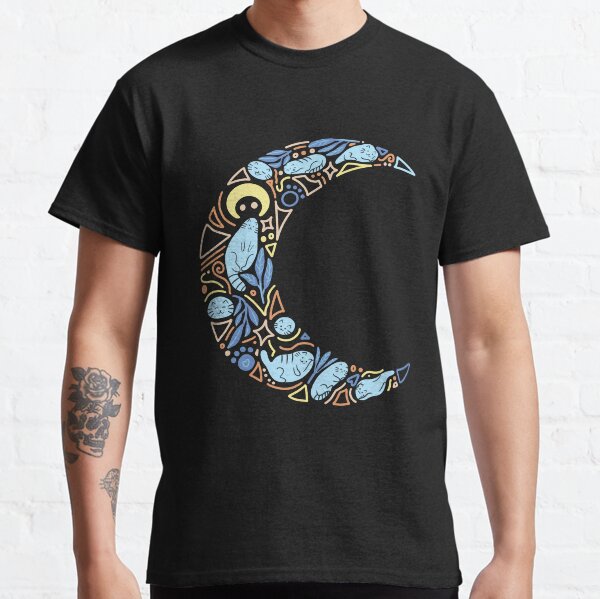 Blob Cat - crescent moon Classic T-Shirt