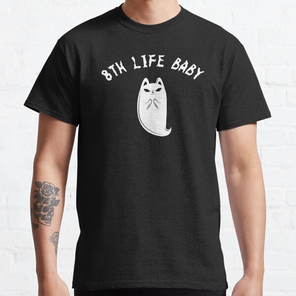 8th Life Baby - Funny, spooky Cat Ghost  Classic T-Shirt