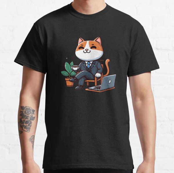 Cat businessman Classic T-Shirt