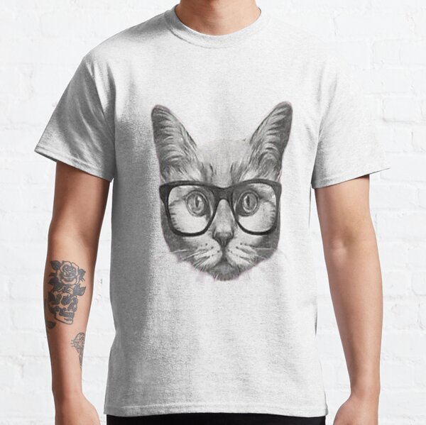 Awesome cute cat drawing  Classic T-Shirt