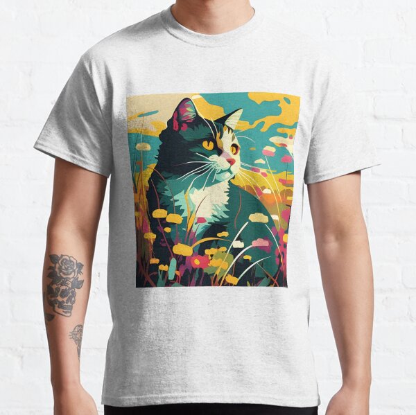 Cute Kitty Colorful Cat Love Classic T-Shirt
