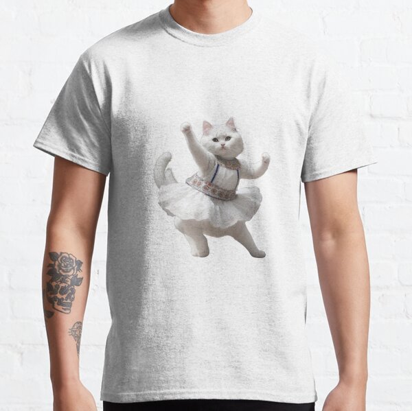 Clipart of a cute dancing cat Classic T-Shirt