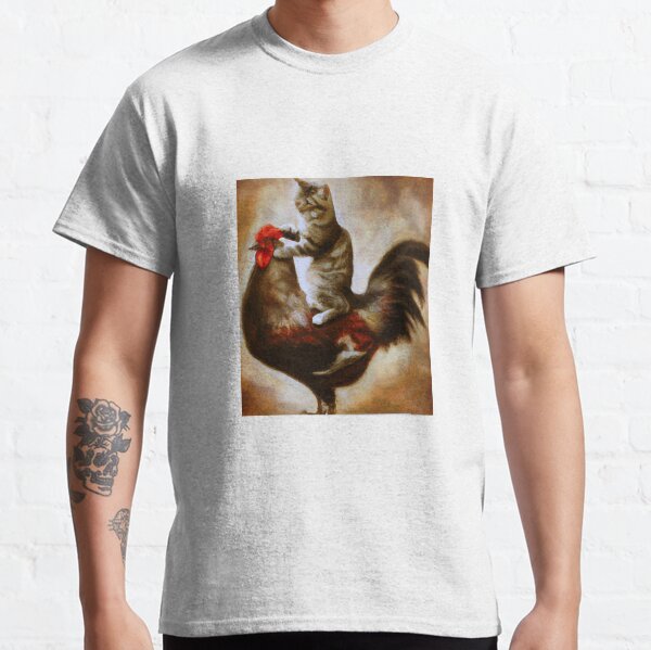 Cat Riding a Chicken Classic T-Shirt