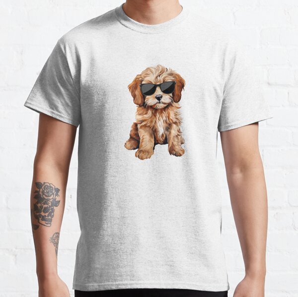 Labradoodle Puppy Wearing Sunglasses Classic T-Shirt