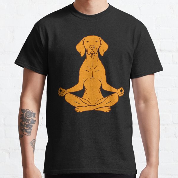 Vizsla Yoga Meditation Dog in a lotus pose Classic T-Shirt