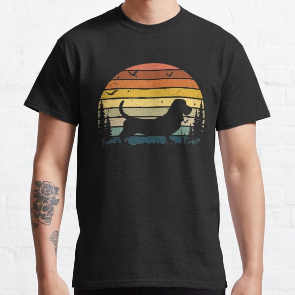Basset Hound Dog Retro Vintage  Classic T-Shirt