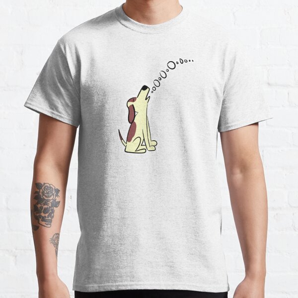 Howling Dog Cartoon Classic T-Shirt