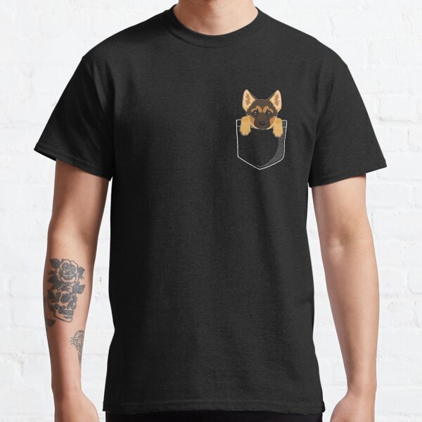Pocket German Shepherd Puppy! Cute Dog Lover Classic T-Shirt