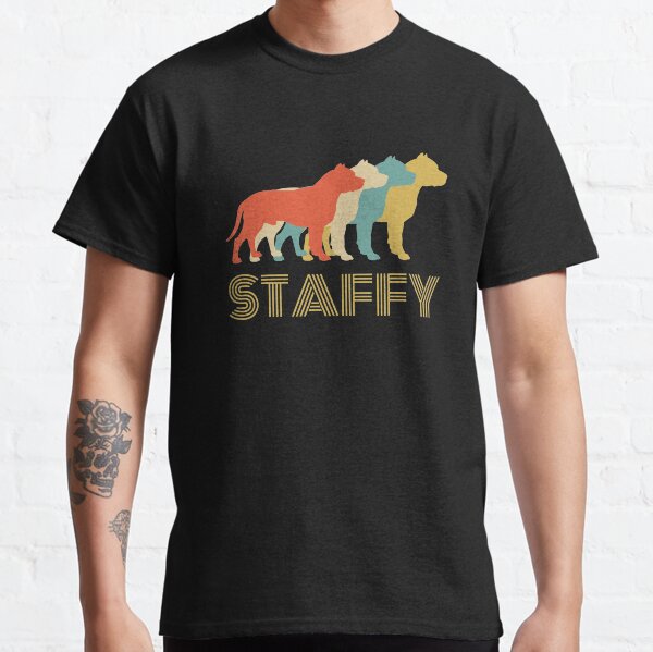 Staffordshire Bull Terrier Staffy Dog Vintage Look Classic T-Shirt