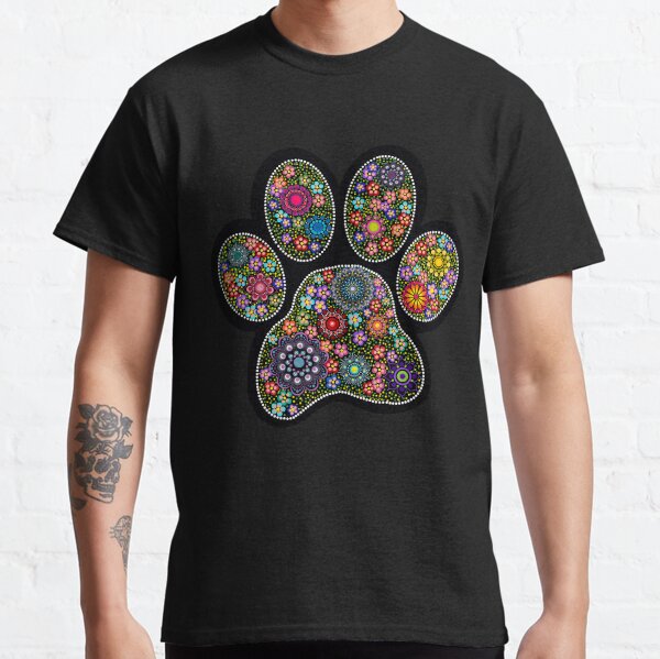 Dotted Paw Print Animal Lover Classic T-Shirt