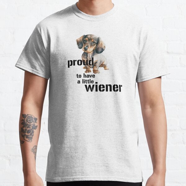 Proud to have a little wiener, Watercolor Wiener A Proud and Playful Companion Classic T-Shirt