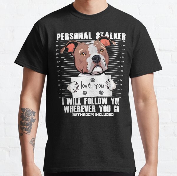 Funny American Staffordshire Terrier Dog Cartoon Classic T-Shirt