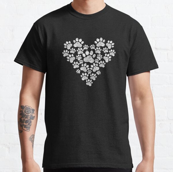 Cute Dog Paw Print Dog Lover Animal Care Classic T-Shirt