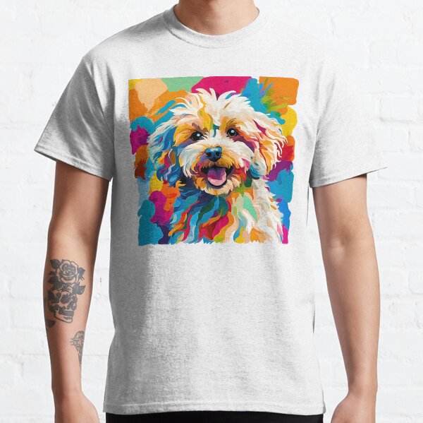 Colorful Modern Art Maltipoo Design  A Vibrant Tribute to Maltipoo Lovers Classic T-Shirt