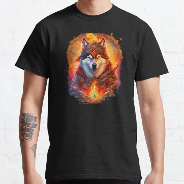 Elemental conduit Husky Sorcerer, Fantasy cartoon dog Classic T-Shirt
