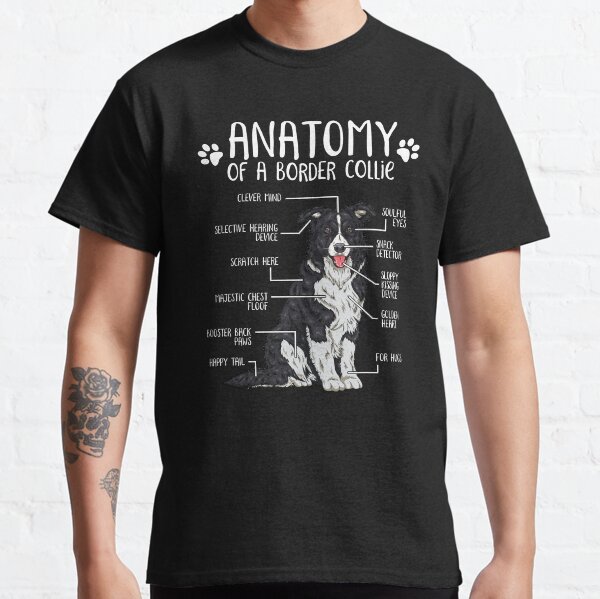 Funny Border Collie Anatomy Dog Lover Classic T-Shirt