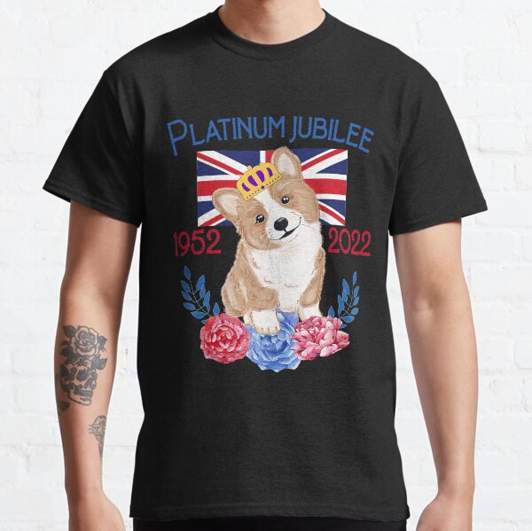 Queens Platinum Jubilee 2022 British Monarch Queen Corgi Classic T-Shirt
