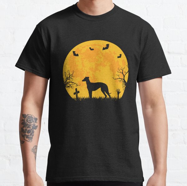 Sloughi Dog Scary And Moon Halloween Classic T-Shirt